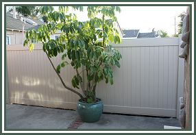 Tan vinyl 5x5 post 7'' rail tongue and groove panels heavy duty