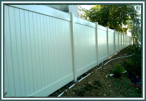 White Vinyl Fence