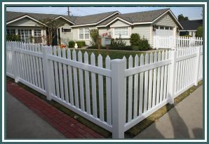 White Vinyl Picket Fence