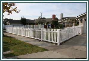 White Vinyl Picket Fence