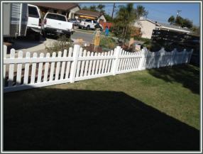 White Vinyl Picket Fence