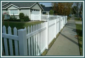 White Vinyl Picket Fence