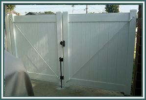 White Vinyl RV Gate